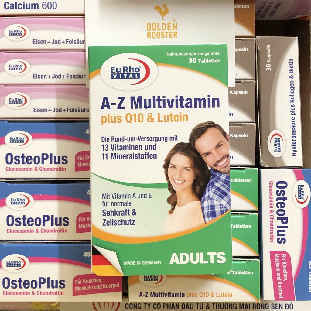 Thực phẩm bổ sung đa vitamin EuRho Vital A-Z Multivitamin Plus Q10 & Lutein | BigBuy360 - bigbuy360.vn