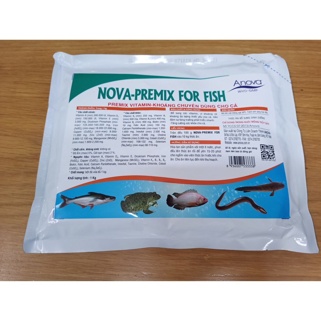 Nova Premix For Fish Chuyên Dùng Cho Thủy Hải Sản (Khoáng Vitamin cho Thủy Sản)