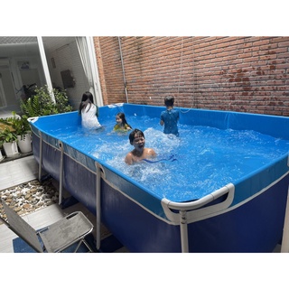 Bể bơi mini, bể bơi mini cho bé, bể bơi cho bé, bể bơi thanh kim loại, bể bơi lắp ghép kích thước 2.8x3.4x0.8m