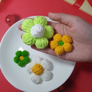 [Size to 8cm] GHIM CÀI, PIN CÀI ÁO, BALO HOA LEN DỄ THƯƠNG