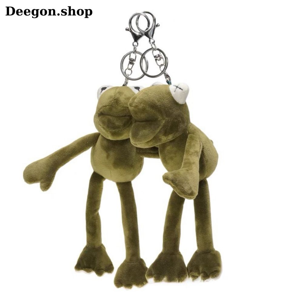 Móc khóa cute,móc khóa hình con ếch chân dài siêu ngộ nghĩnh treo balo,túi xách,treo chìa khóa,hai màu hồng và màu xanh