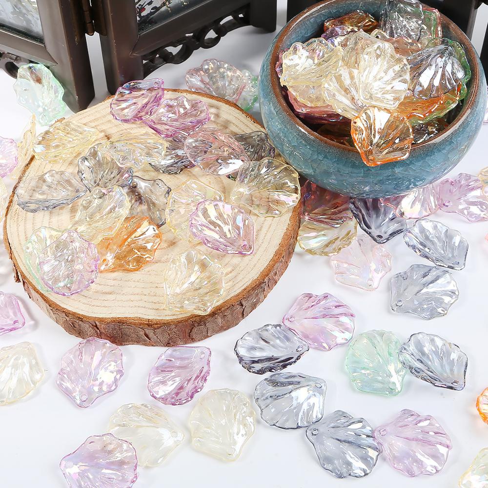 Set 20 cánh hoa mẫu đơn nhựa abs 15x17 / 18x20mm dùng làm đồ trang sức thủ công