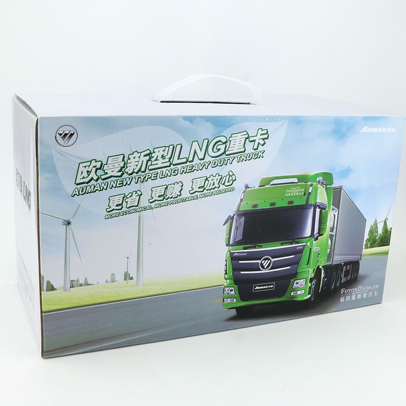 Xe tải Mô Hình đầu kéo Container Auman LNG hợp kim 1:24