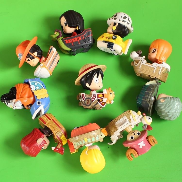 ¤☃2014 McDonald s One Piece Toy Figurine Mô hình làm bằng tay Trọn bộ 10 Luffy Snake Jichoba