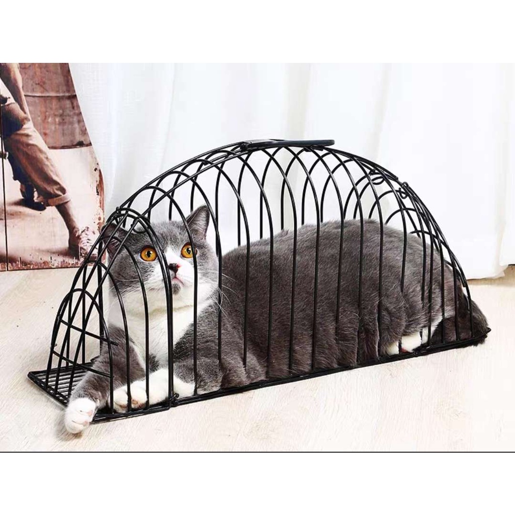 Lồng kim loại tắm mèo chống cào đa năng