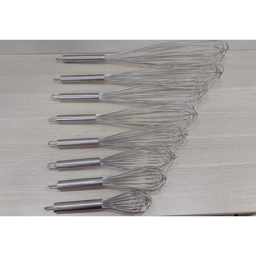 cây đánh trứng inox 304 8 kích thước