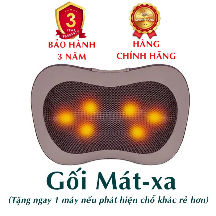 Gối Massage Mát Xa Hồng Ngoại Đa Năng Toàn Thân Giảm Đau nhức Xương Khớp Bảo Hành 3 Năm