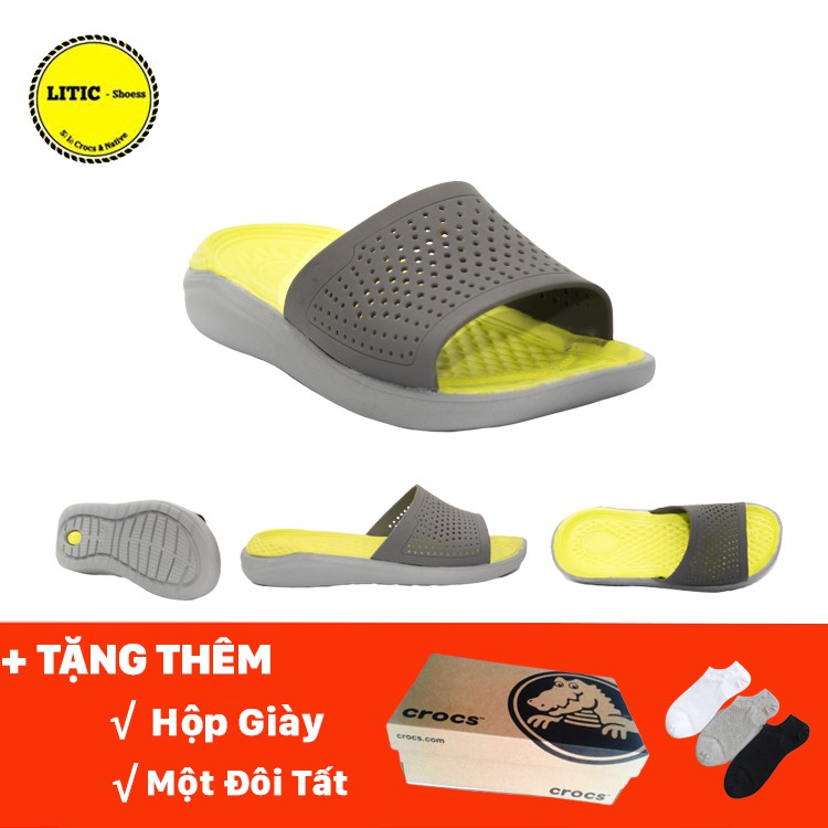 dép literide slide màu xanh chuối FREESHIPdép literide slide Hottrend LTRLE05 (Trùm sỉ dép cross litic)