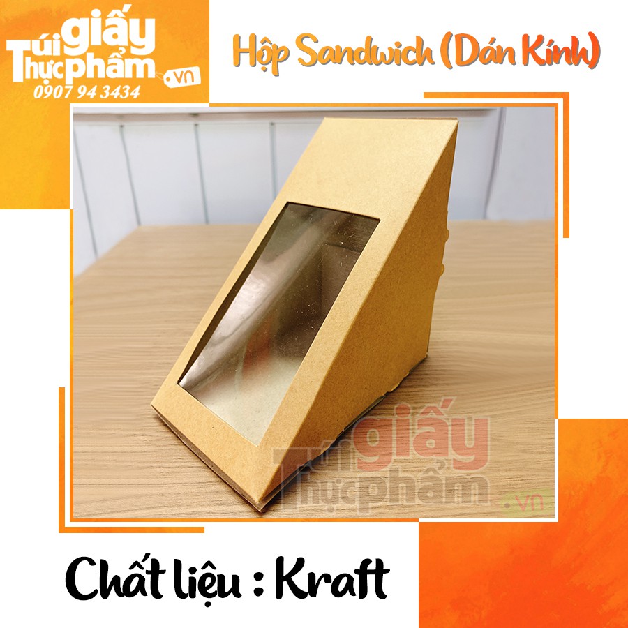 250 Hộp Sandwich Kraft (Dán Kính)