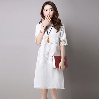 Đầm suông nữ phối ren công sở phối hợp dự tiệc sang trọng