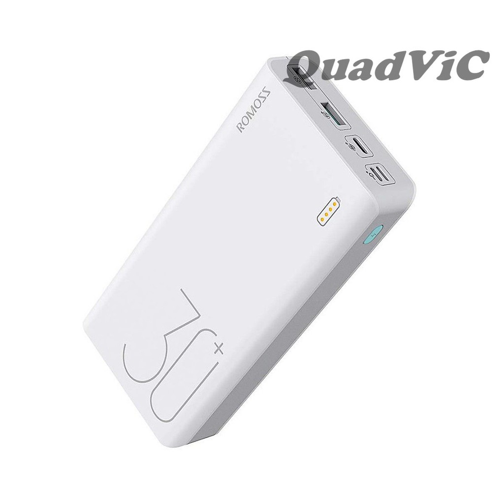 Pin Sạc Dự Phòng 30.000mAh Romoss Sense 8 Plus Sạc nhanh Lightning- Micro USB & Type- C 30000 mah