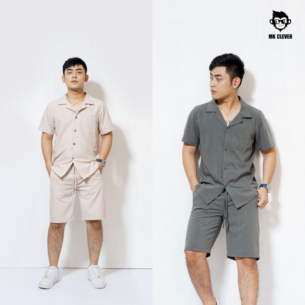 [BST MỚI HÈ 2021] Bộ quần áo nam mùa hè MK CLEVER chất tằm Thái mát, đứng form | BigBuy360 - bigbuy360.vn