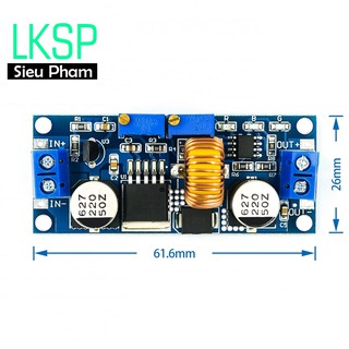 Mạch Hạ Áp 5A Có Chỉnh Dòng Xl4015 4-38V Mạch Xanh