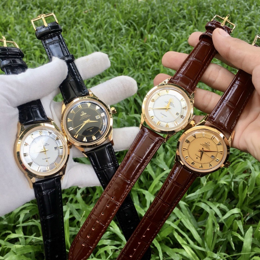 Đồng hồ nam Constellation Bát Quái - dây da - Size 39mm ( có video)