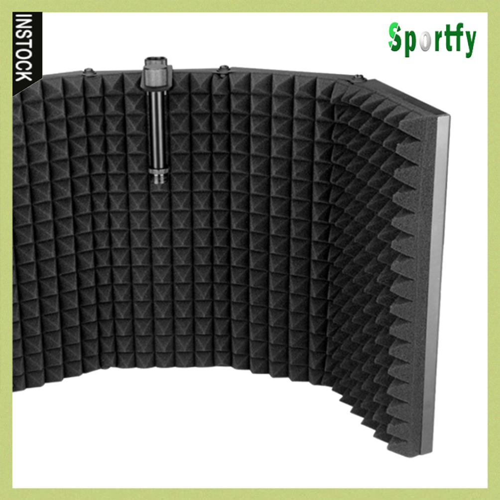 Sportfy Foldable Durable Studio Recording Condenser Microphone Isolation Shield