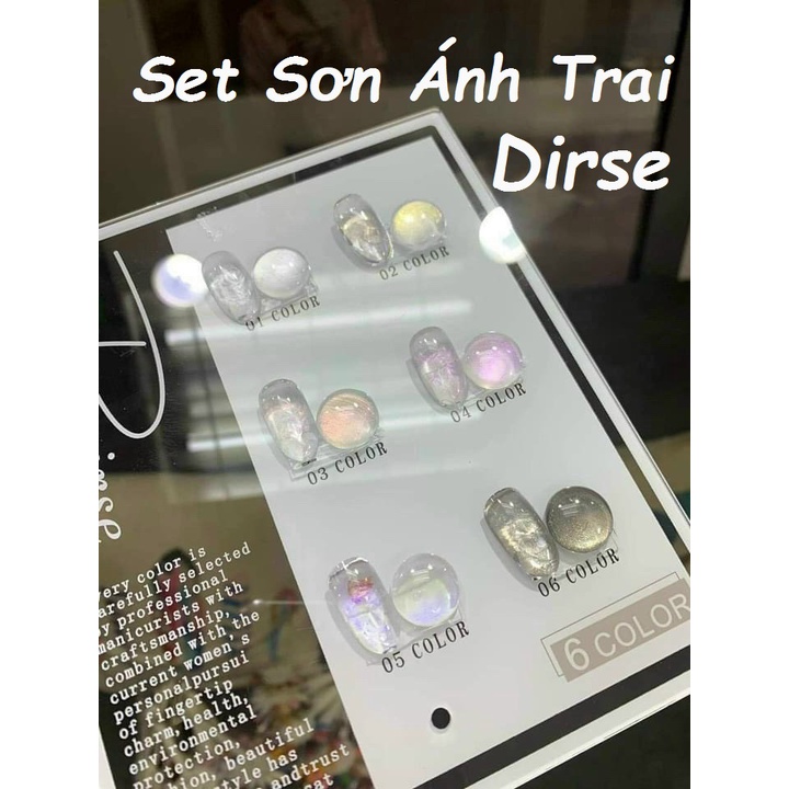 Set sơn ánh trai Dirse 6 chai [ Tặng Bảng Màu ]