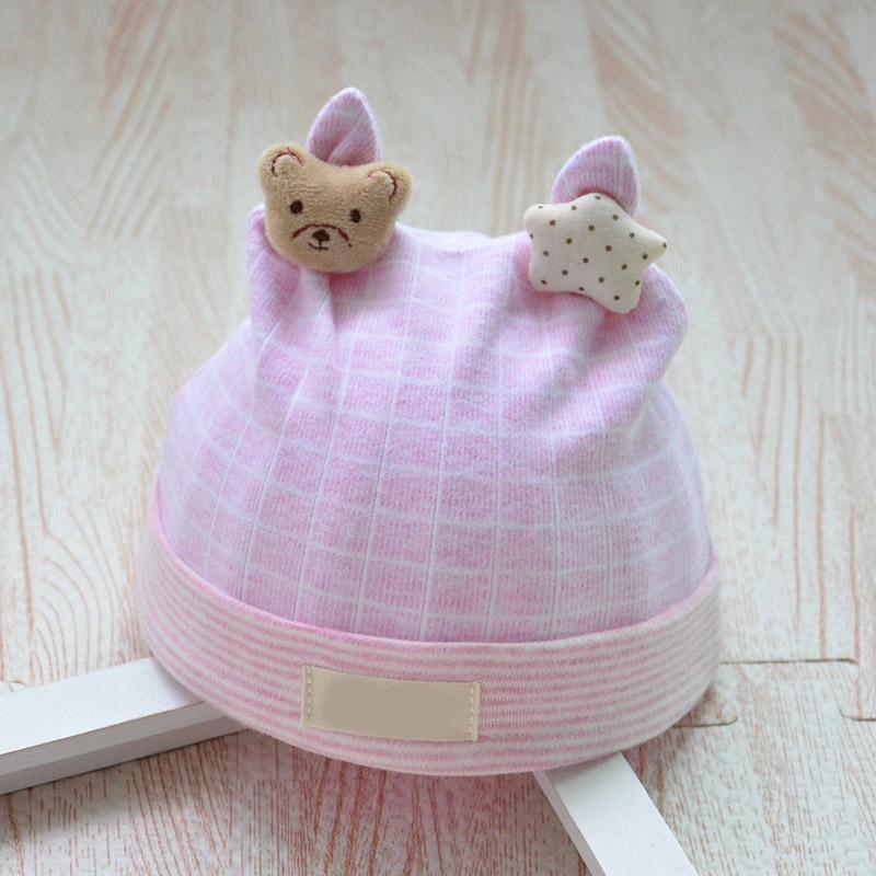 Mũ trùm đầu vải cotton trang trí họa tiết hoạt hình đáng yêu cho trẻ sơ sinh