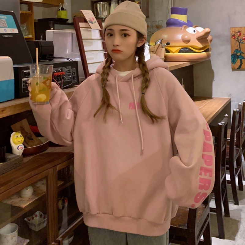Áo hoodie dài tay phong cách Hàn Quốc mới cho nữ