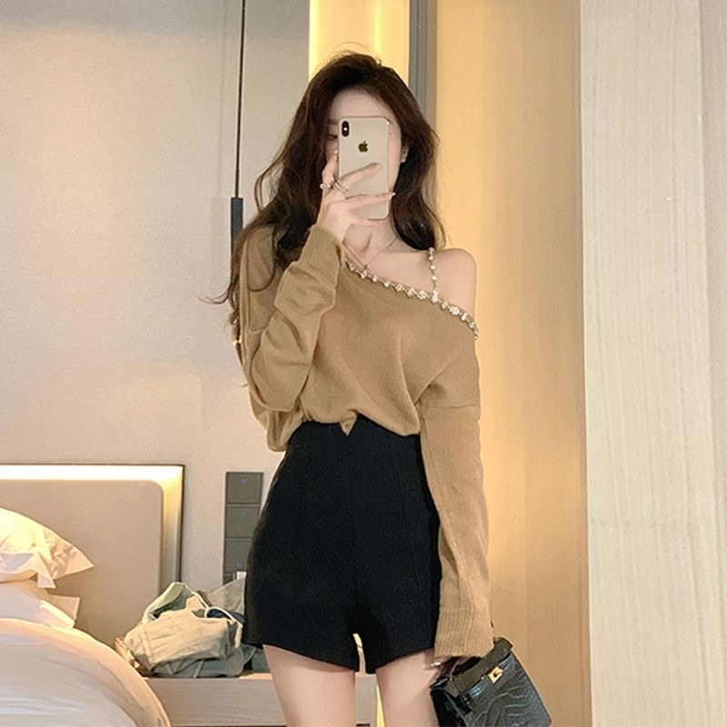 Áo Kiểu Trễ Vai Màu Sắc Đơn Giản Cho Nữ  tao bao