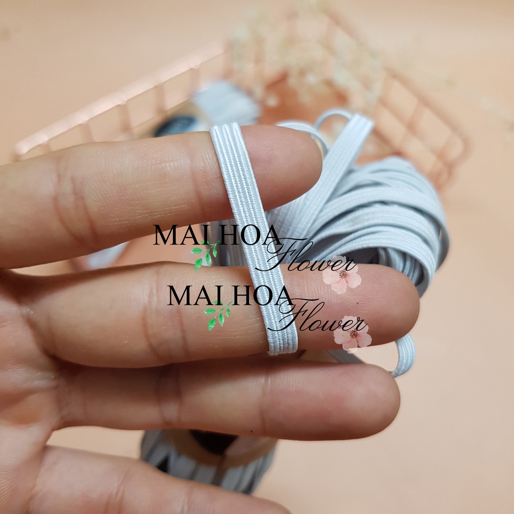 20 mét dây thun may quần szie 0.5cm chun quần loại đẹp sợi giãn nhiều Maihoaflower