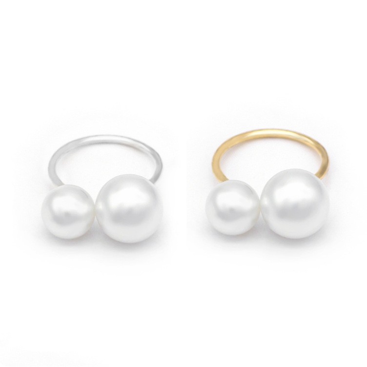 Nhẫn ngọc trai đơn giản cho nữ hàn quốc