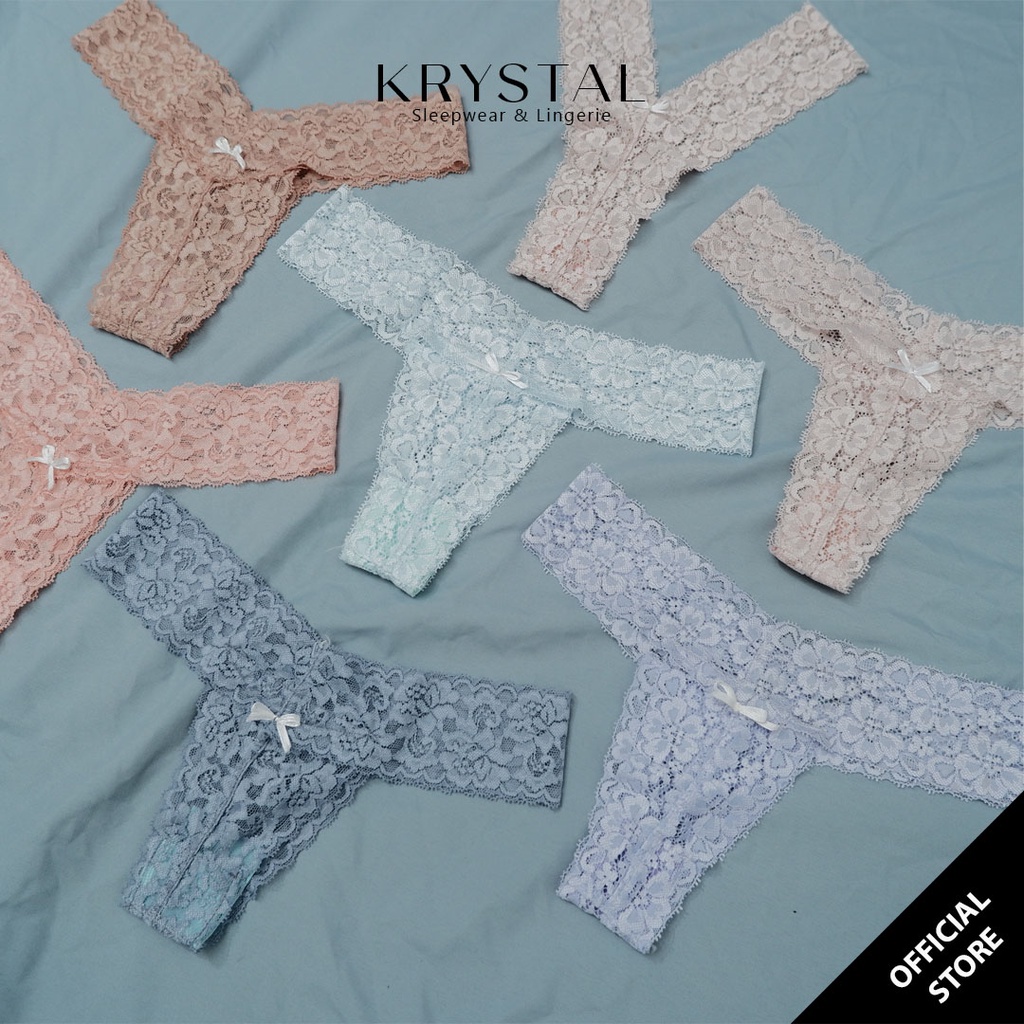 Quần lót ren chữ Y và chữ T KRYSTAL KQT04