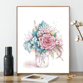 Tranh tô màu 40x50cm có khung hoa hồng tinh khôi T260