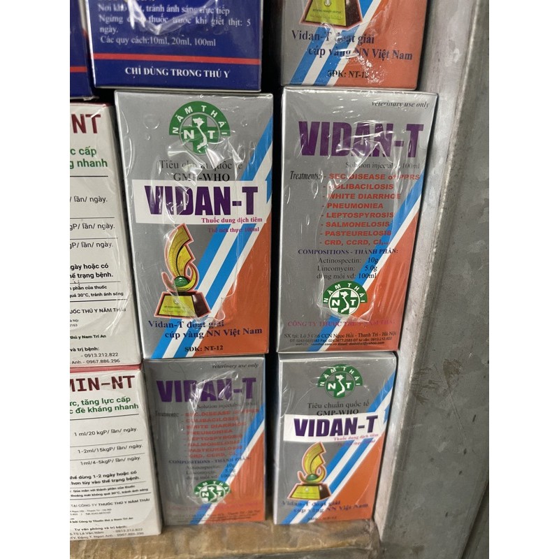 VidanT 20ml chuyên tr bệnh hô hấp, viêm khớp cho vật nuôi