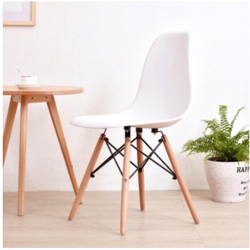 Ghế làm việc Eames chân gỗ sồi ghế văn phòng ghế gỗ phong cách hiện đại nhiều màu Loại 1 chất liệu tốt