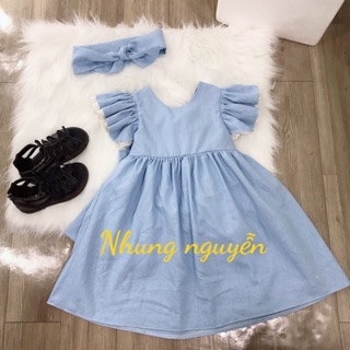 Váy hè cánh tiên cho bé Nhung Nguyễn Váy Đầm Công chúa Bé Gái Cao Cấp Tặng Kèm Cài