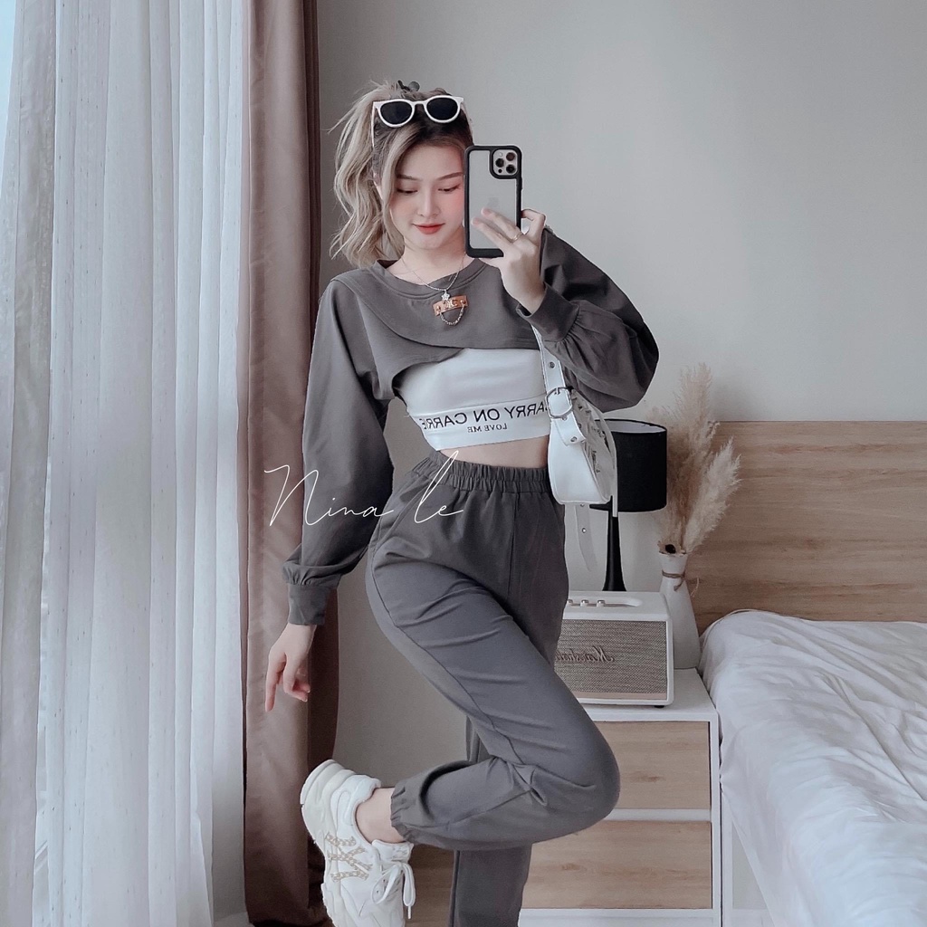 Set 3 món len tăm ON khoét ngực cá tính 0107