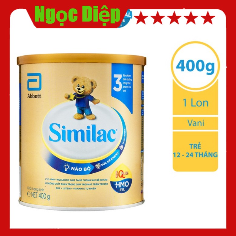 (CHÍNH HÃNG)Sữa bột Similac Eye-Q 3 400g HMO Gold Label