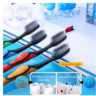 combo 5 bàn chải đánh răng than tre Bossi