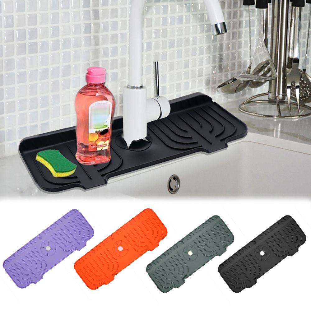 LAKAMIER Thảm Silicone Lót Vòi Nước Bồn Rửa Chén