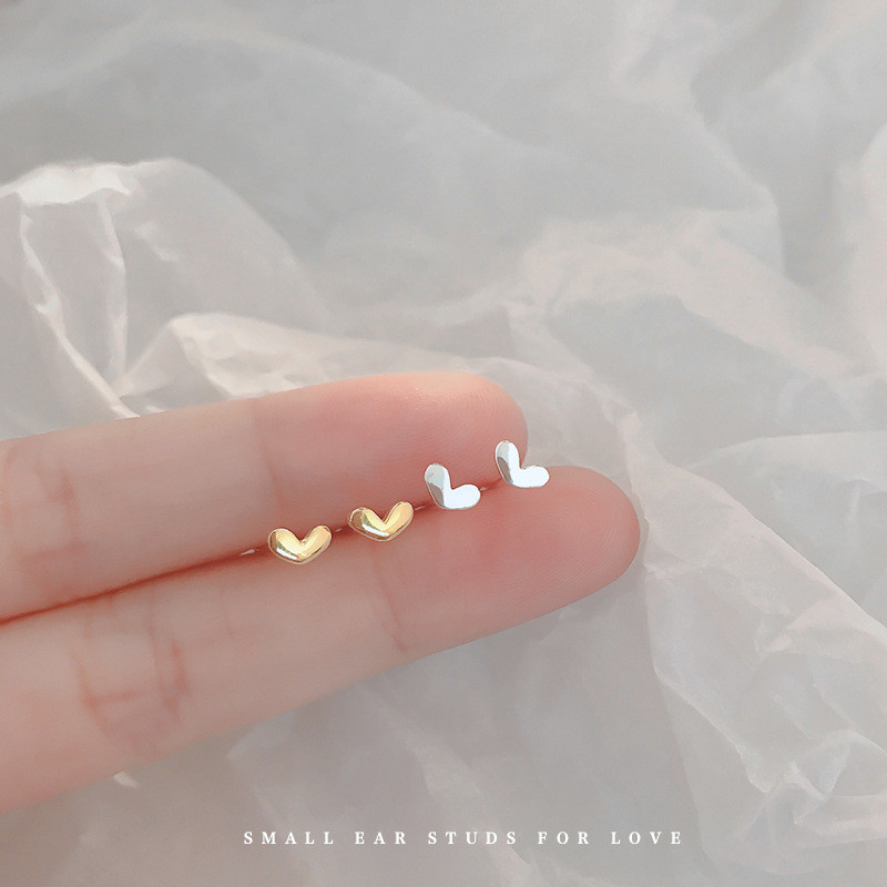 Hoa Tai Mạ Bạc Hình Trái Tim Xinh Xắn Cho Nữ