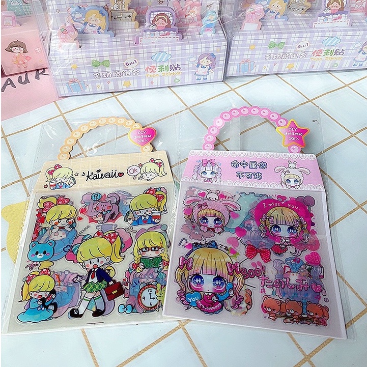 Set 3 tấm sticker túi xách
