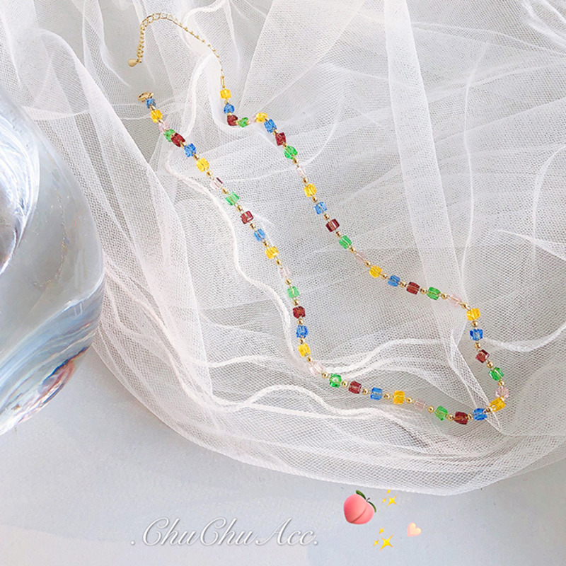 Dây Chuyền Màu Sắc 19886 Thiết Kế Đơn Giản Xinh Xắn Thời Trang