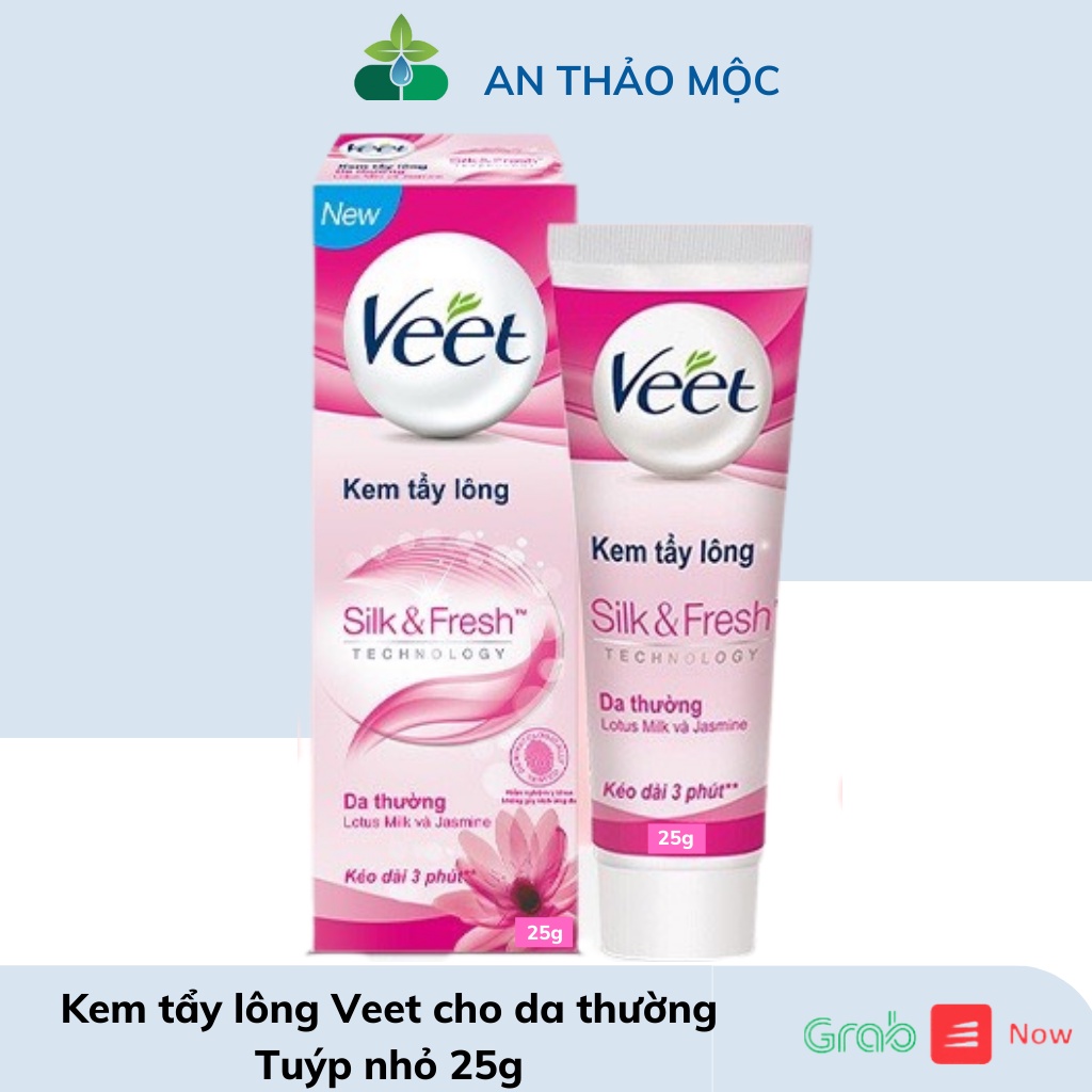 Kem tẩy lông cho da thường Veet silk fresh chính hãng,tuýp nhỏ 25g.anthaomoc