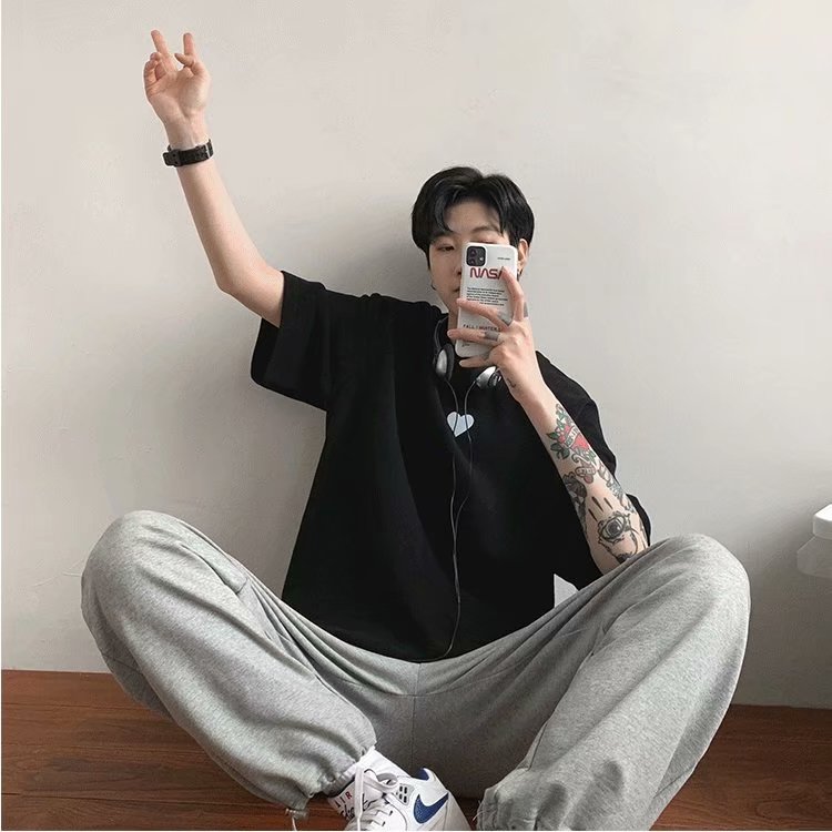 Áo Thun Tay Ngắn Cổ Tròn Phong Cách Mùa Hè Có 4 Màu Size S-5Xl