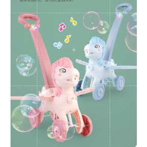 Xe đẩy ngựa thổi bong bóng Đáng yêu cho bé