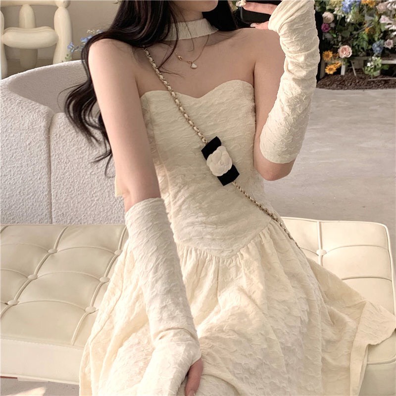 [Hàng Quảng Châu] Đầm thời trang tinh khiết thiết kế có ống tay quyến rũ | BigBuy360 - bigbuy360.vn
