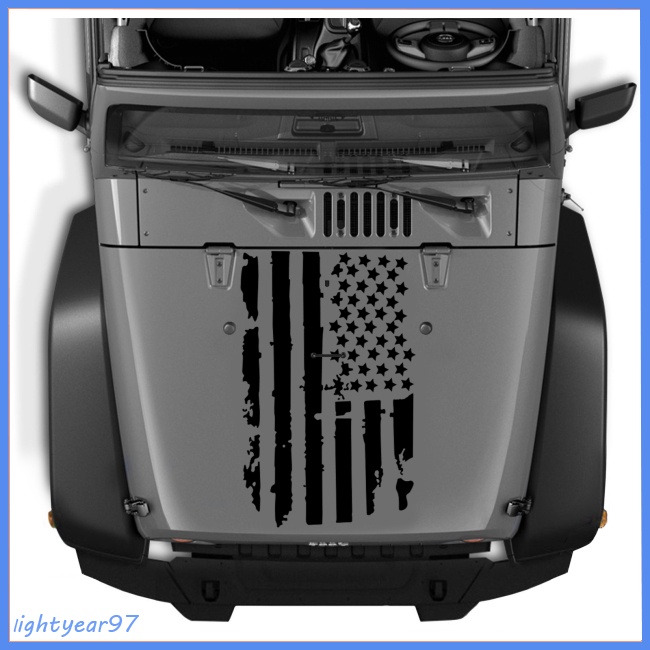 Miếng Dán Trang Trí Ngoại Thất Xe Hơi Hình Cờ Hoa Kỳ Bằng Chất Liệu Vinyl