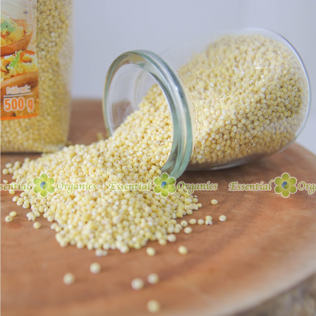 Hạt kê hữu cơ đã bóc vỏ Markal 500g - Pháp - hạt kê cho bé ăn dặm