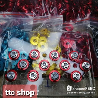 Lông đền nhôm CNC đỏ kitaco size 6li,8li,10li,12li cho tất cả các loại xe máy