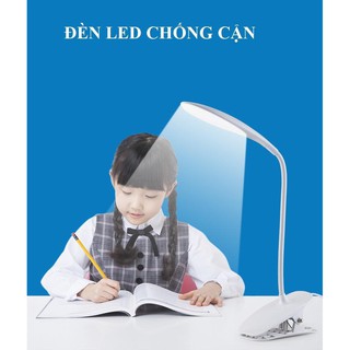 Đèn bàn học sinh chống cận USB có đế kẹp tiện dụng