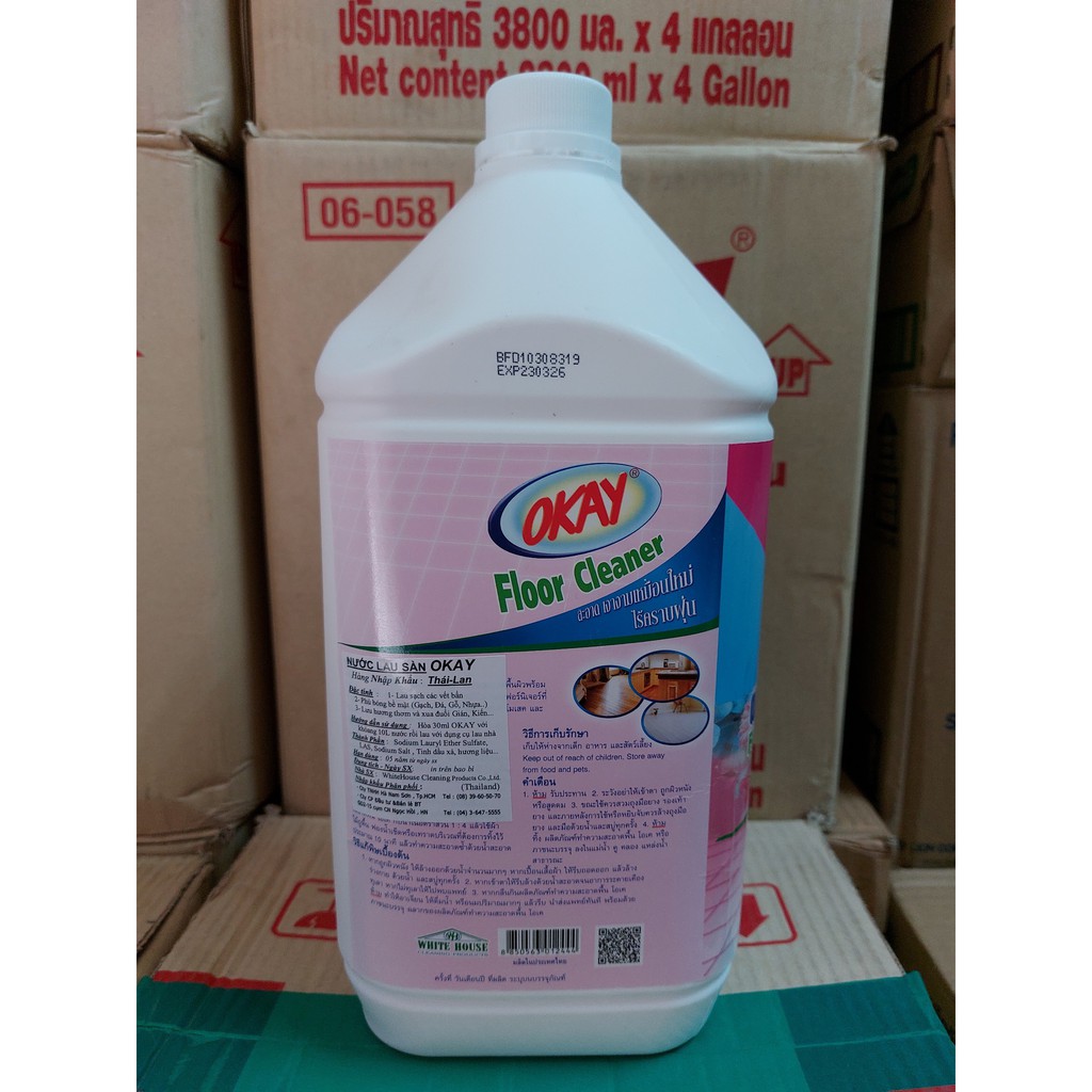 (HCM) Nước lau sàn Okay đủ màu 3800ml Thái Lan