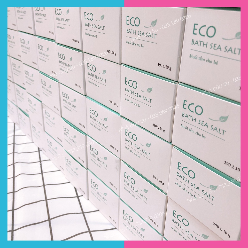 Combo 2 muối tắm bé Eco 200g chính hãng thảo dược cho bé, 100% từ thiên nhiên an toàn với trẻ sơ sinh Nha cua su