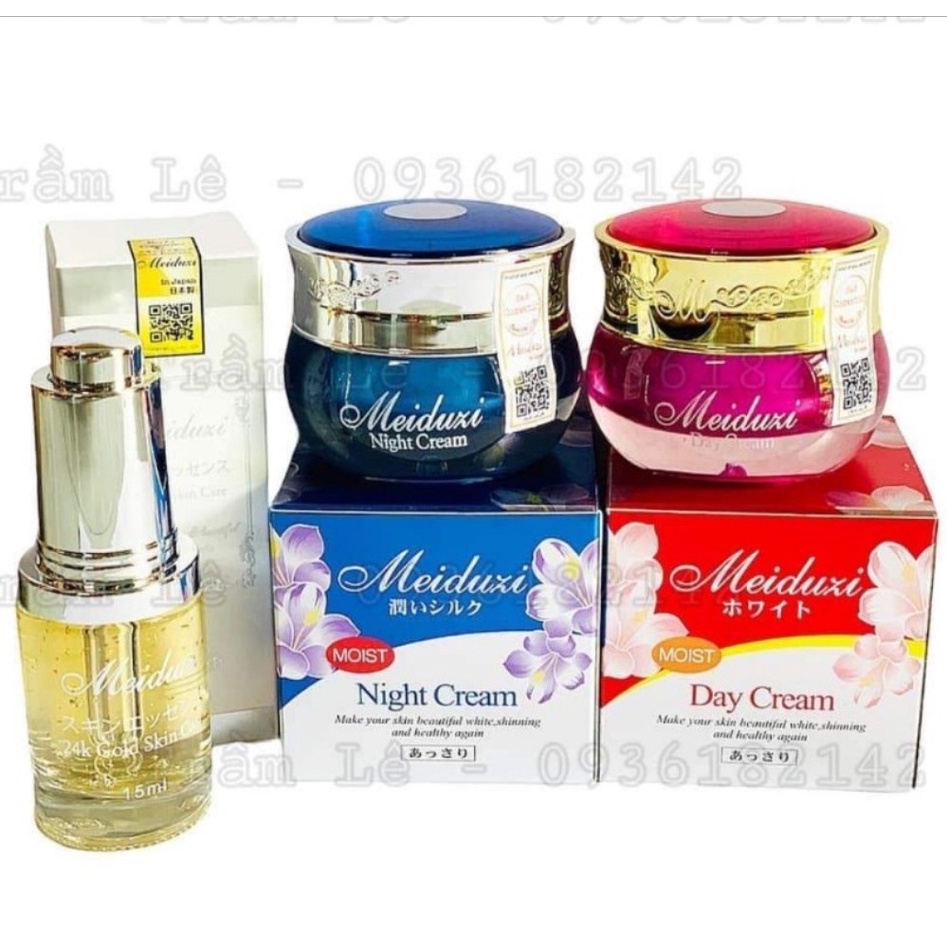 Bộ kem meiduzi nhật bản ngày đêm và serum