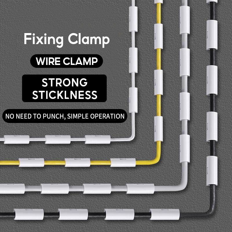 Set 20 giá đỡ dây cáp Kẹp giữ dây cáp  bằng  sắp xếp để bàn thích hợp cho dây cáp tai nghe chuột gọn gàng tiện dụng