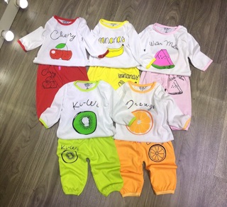 Set 5 bộ cotton dài hàng đẹp cho bé
